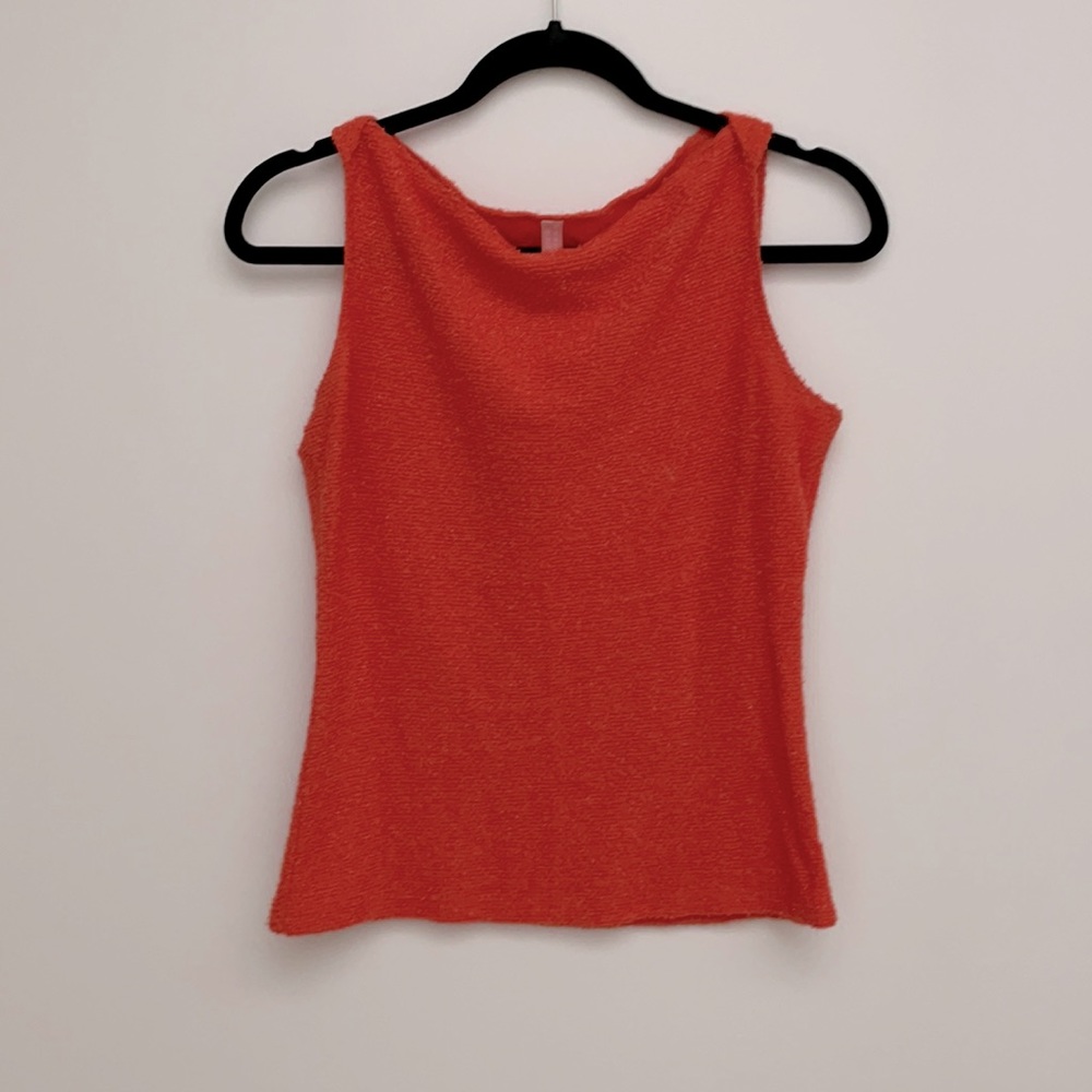 Orange sparkle top